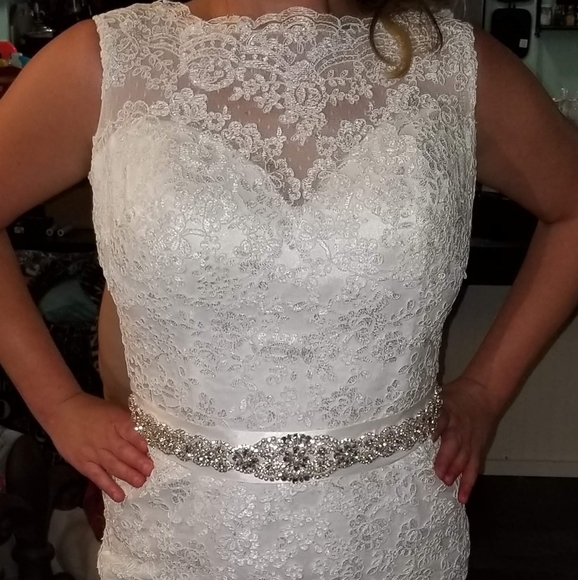 👰👗Lace Trumpet/Mermaid Wedding Dress - Picture 2 of 9